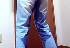 I peed my jeans cuz my bro's in the bathroom!