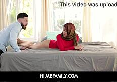 hijabfamily - virgin muslim stepsister in hijab fucks stepbrother- maya farrell