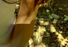 Is this hot amateur teen being naughty in public, flashing and riding outdoors?