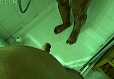 Taboo family stepmother watching how her stepson is pissing in front of her.