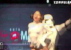 Star wars ass in acrobatic hardcore sex with big tits brunette