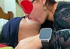 Hey, that stepsister directs a deep french kiss that's super wet