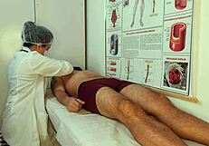 Patient Gets Erection from Nurse's Touch. She Deepthroats, Gags, and Rides in Hospital Orgy.