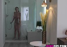 Lesbian teen 18+ gets caught stealing by step mom in the house