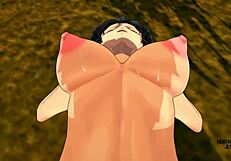 Shingeki No Kyojin Hentai - Mikasa Jerks Off Eren And Then He Fucks Her - Asian Japanese Manga Anime Hentai 3D Porn