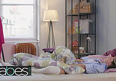 Gina Gerson and Dean Van Damme enjoy a snowy day adventure with cute babes in the car