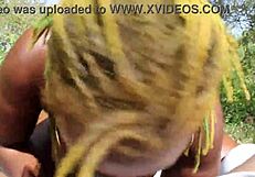 Poizon ivy gives don whoe a sloppy blowjob in the backyard super hot films