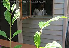 nikki was fucked from behind in doggystyle, her tits bouncing as the cock thrusts deep into her pussy