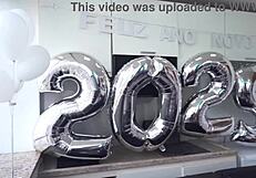 Emotional New Year Orgy Featuring 3 Brazilian Cuties And 5 Cocks