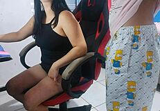 Hot Wife Lets TV Technician Fuck Her Ass