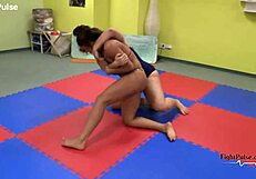 skylar rene shows off her wrestling skills in competition