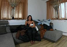 Milfycalla masturbates while wearing down jackets in this preview