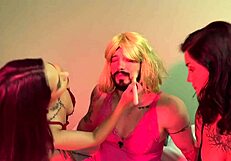 my college professor wanted to try something new so i made him my sissy along with my friend