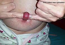 Kinky Milf Stretches Nipple Piercing With Two Fingers!