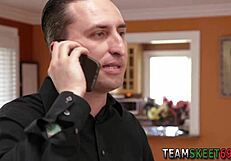 Pigtails Babysitter Gets Facial Jizz After Deepthroat!