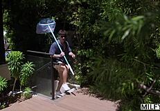 Milfy Busty Blonde Milf Laura Bentley Cant Resist Pool Boys Thick Cock