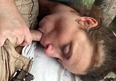 Slut Sucking Dick, Amateur Blowjob Scene with Deepthroat and Sloppy Sucking