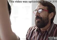 mature stepdad comforts petite 18+ teen stepdaughter with big dick 😏