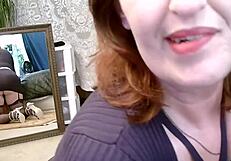 dawnskye1962 teases with dirty talk in fishnets and heels before mirrors