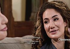 Busty girl develops a crush on a bustier courier 😍