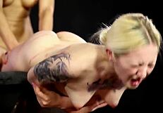 Girls whipped and put above candles! Feel the heat!