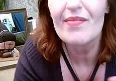 dawnskye1962 teases with dirty talk in fishnets and heels before mirrors