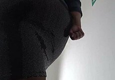 public foot fetish features fat legs in nylon on mall stairs under skirt