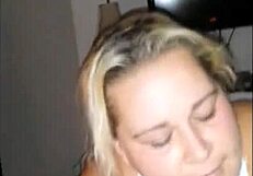Wow, that blonde BBW gives an amazing blowjob!