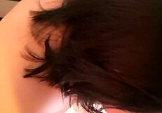 Horny stepmom gets fucked in the kitchen.