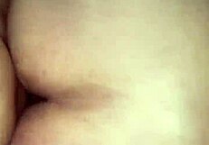 I spotted my naked girlfriend on the bed and couldn't resist filling her with cum