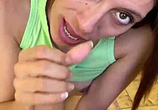 pov blowjob ending in mouth cum