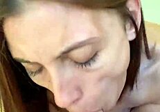 pov blowjob ending in mouth cum