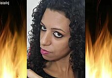 Jade Spectacular Brunette Teases Tight Pussy in Fishnets