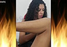 Jade Spectacular Brunette Teases Tight Pussy in Fishnets