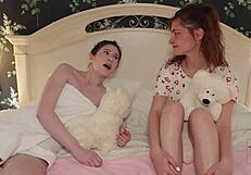 my friend started lesbian caresses and i couldn't resist