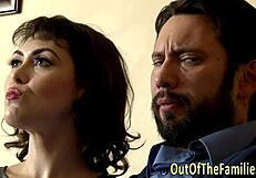 Stepfamily Amateurs Ride Big Cocks in Hardcore Threesome