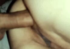 Feeling the intense stretch of the sphincter during anal penetration up close