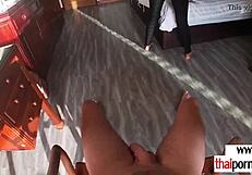 petite inked amateur thai teen 18+ cherry testing the bed in a hotel