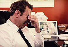 Is this nasty teen craving taboo office fun with stepdad?