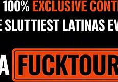 Hot latina teen 18+ sluts go crazy on big white cock in wild threesome 😍