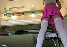 super cute step daughter voyeur hidden camera upskirt at work