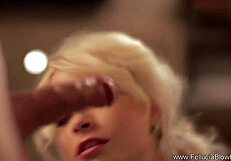 Stroking Licking And Sucking Blowjob