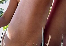 artemisia love outdoor showing perfect body while smoking a cigarette and enjoying the outdoor