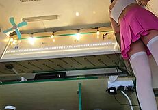 super cute step daughter voyeur hidden camera upskirt at work