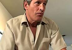 Blonde milf just loves having all her holes overloaded in this wild threesome, you know?