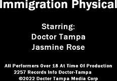 Dr Tampa - Jasmine Rose Undergoes Humiliating Immigration Physical. Gloves And Latex Intensify The Backstage Examination.