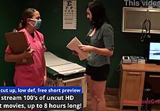 Tina Lee Comet Feels Embarrassed As Doctor Tampa And Nurse Angel Rose Perform Her Yearly Gyno Exam With Speculum And Gloves
