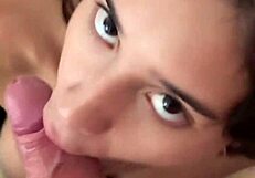 Horny 18yo Brunette Sucks Balls Hard