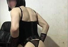 Intense Fucking Of Masked Transsexual Prostitute In Lingerie!