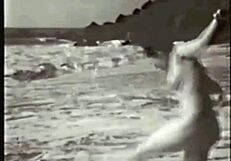 Vintage Mother Nature Reveals Hairy Beaver In Retro Setting